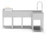 L-Shaped Outdoor Kitchen – modulárna vonkajšia kuchyňa s grilom a dresom