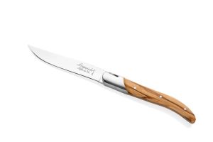 Luxury - steakové nože 6 ks, rukoväť olivové drevo, hladká čepeľ