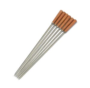 Churrasco 499/009 - sada 6 grilovacích ihlíc 40 cm s plochou čepeľou