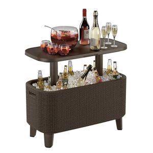Bevy Bar Cool - ratanový stolík s chladničkou