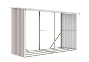 WOH 682 - prístrešok na drevo 302 x 119 cm - sivý