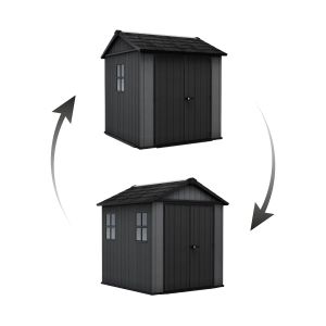 Newton Plus wide 7x7,5 - záhradný domček s podlahou - šedý