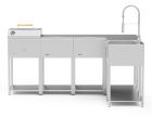 L-Shaped Outdoor Kitchen – modulárna vonkajšia kuchyňa s grilom a dresom