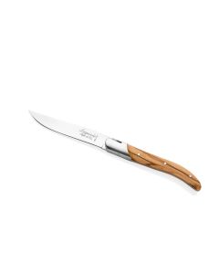 Luxury - steakové nože 6 ks, rukoväť olivové drevo, hladká čepeľ