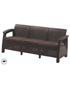 Corfu Love Seat Max - 3-sedačka - hnedá