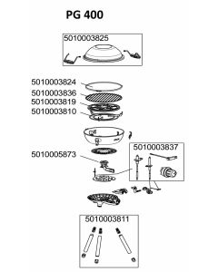Party Gril 400 - rozpis náhradných dielov 